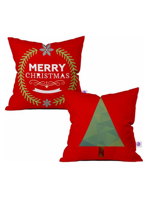 crazy corner red printed cushion 12 x 12 inches - 18552169 - Very Small Image - 1