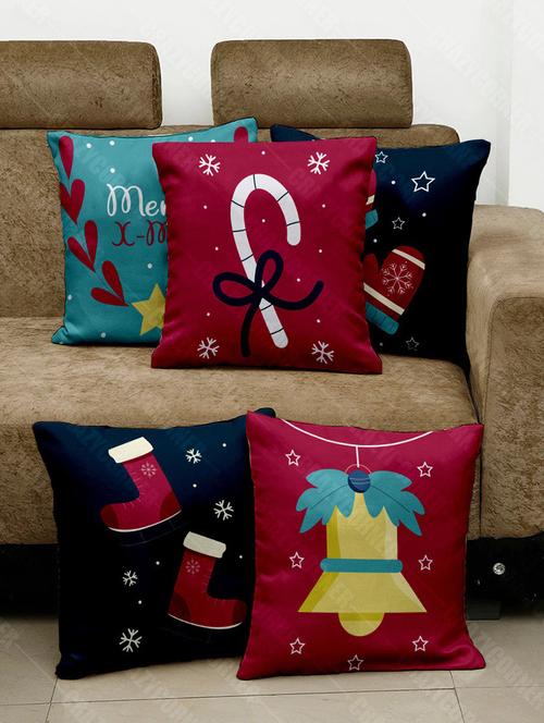 crazy corner multi printed cushion 12 x 12 inches - 18552178 - Very Small Image - 1