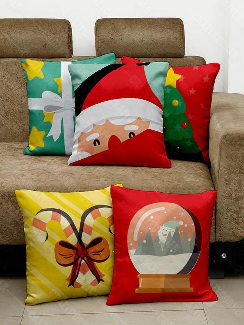 crazy corner multi printed cushion 12 x 12 inches - 18552180 - Very Small Image - 1