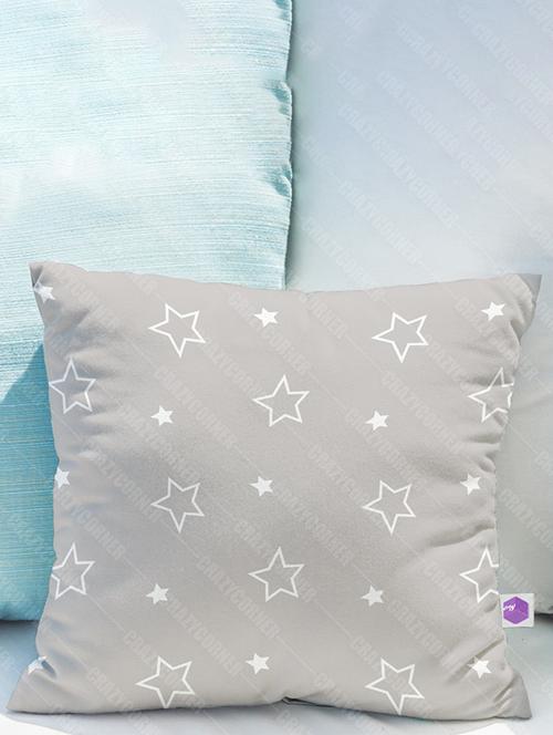 crazy corner grey printed cushion 12 x 12 inches - 18552191 - Very Small Image - 1