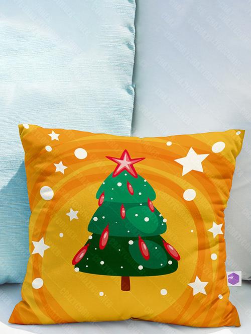 crazy corner yellow printed cushion 12 x 12 inches - 18552198 - Very Small Image - 1