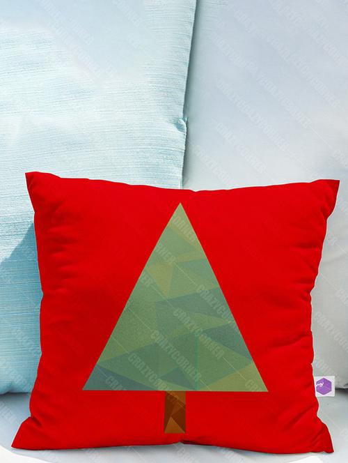 crazy corner red printed cushion 12 x 12 inches - 18552211 - Very Small Image - 1