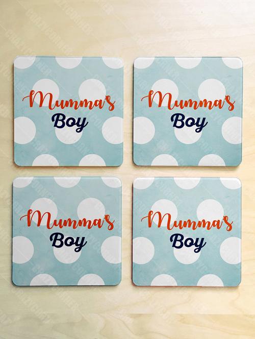 mummas boy quote printed coaster set - 18552216 - Very Small Image - 1