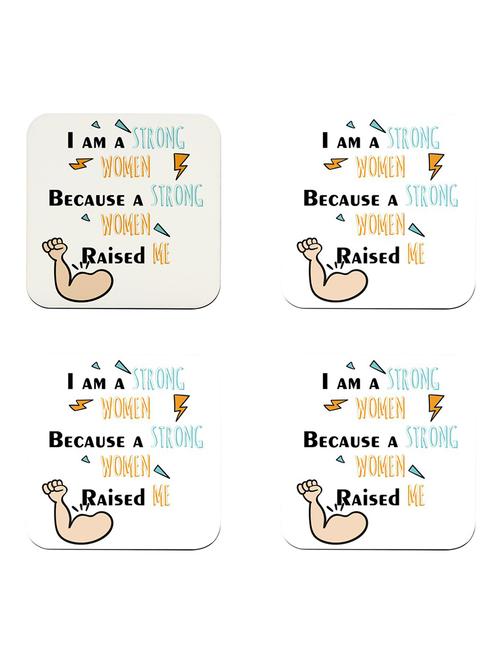 i am a strong women quote printed coaster set - 18552221 - Very Small Image - 1