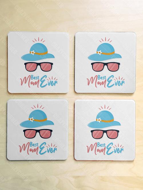 cool best mom ever quote printed coaster set - 18552244 - Very Small Image - 1