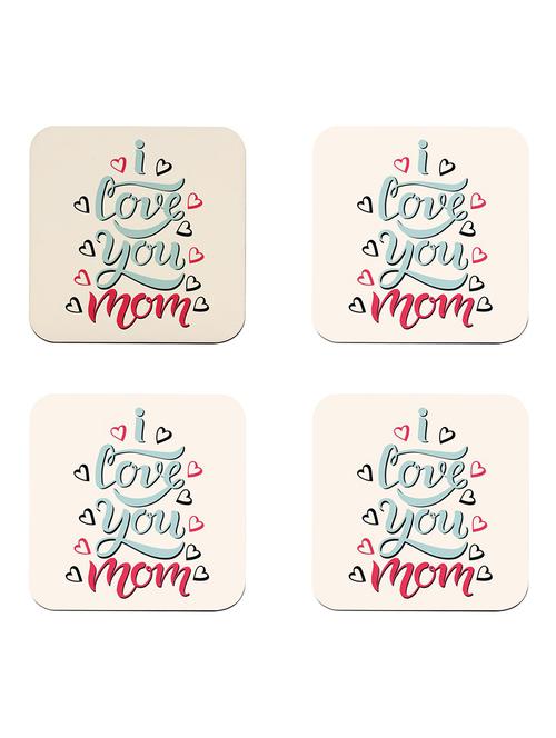 i love you mom quote printed coaster set - 18552247 - Very Small Image - 1