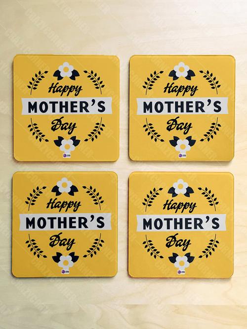 happy mother's day quote printed coaster set - 18552262 - Very Small Image - 1