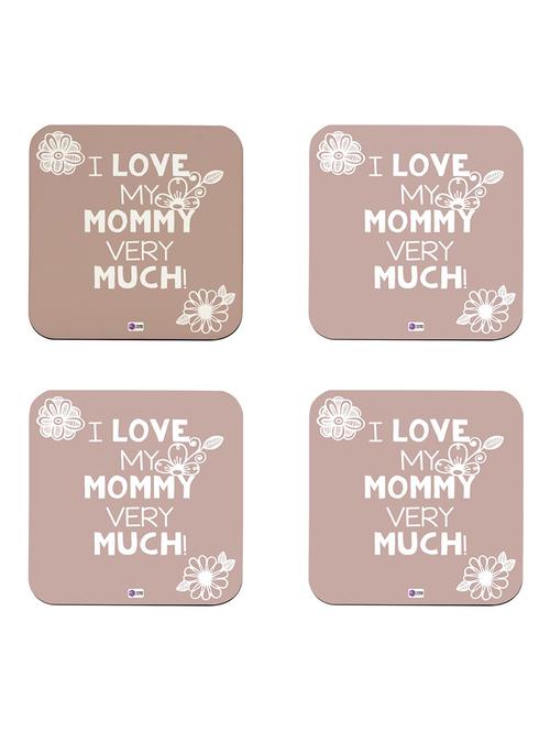 i love my mommy very much quote printed coaster set - 18552274 - Very Small Image - 1