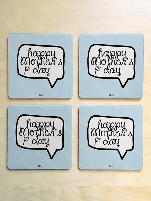 happy mothers day quote printed coaster set - 18552282 - Very Small Image - 1