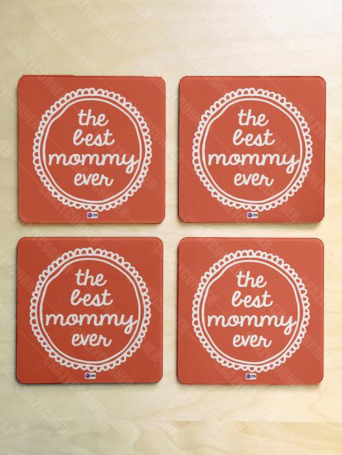 the best mommy ever quote printed coaster set - 18552283 - Very Small Image - 1
