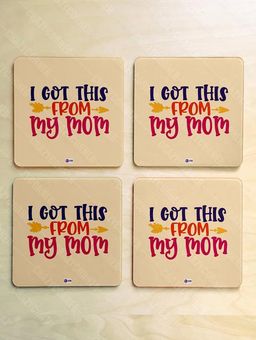 i got this from my mom printed coaster set - 18552303 - Very Small Image - 1