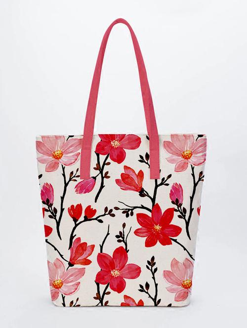 floral leatherette (pu) regular shopping bag - 18555267 - Very Small Image - 1