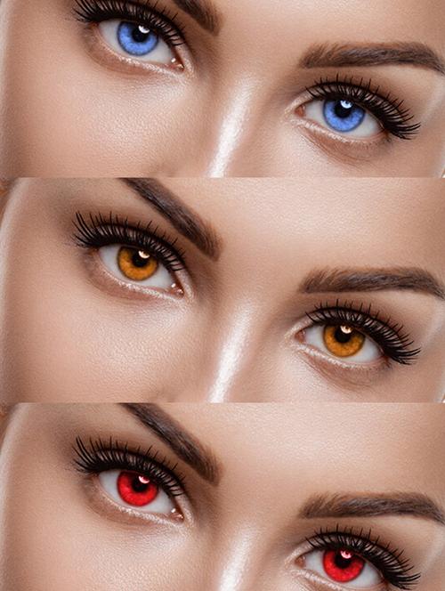 unisex set of 3 contact lenses - 18555811 - Very Small Image - 1