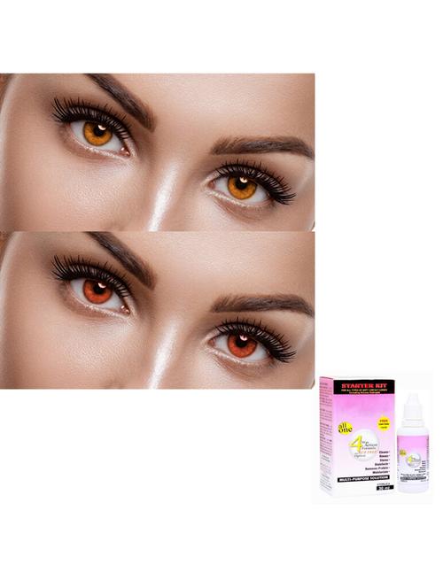 unisex set of 2 contact lenses with 30 ml solution - 18555820 - Very Small Image - 1