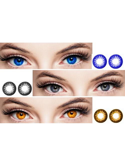 unisex set of 3 contact lenses with case - 18555833 - Very Small Image - 1