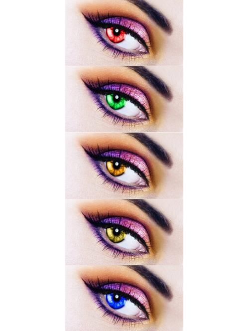 unisex set of 5 contact lenses - 18555870 - Very Small Image - 1