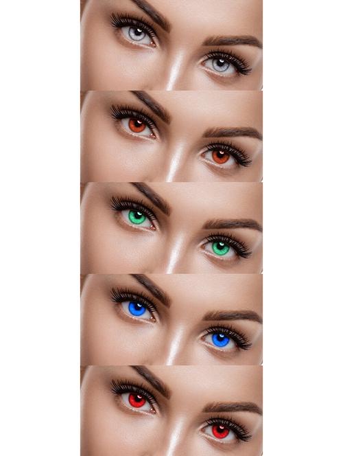 unisex set of 5 contact lenses - 18555887 - Very Small Image - 1
