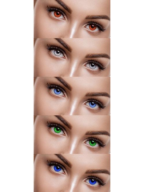 unisex set of 5 contact lenses with case - 18555961 - Very Small Image - 1