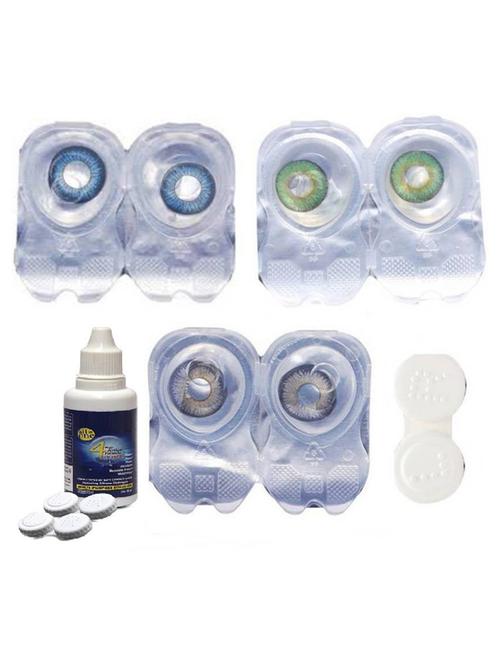 color contact lens (zero power, honey, pack of 6) - 18555965 - Very Small Image - 1