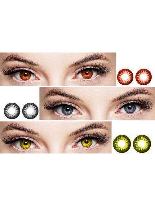 unisex set of 3 contact lenses with and 1 case - 18556000 - Very Small Image - 1