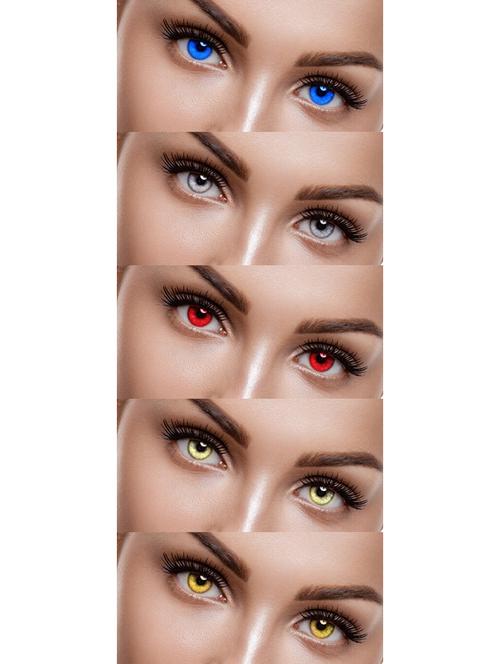 unisex set of 5 contact lenses with case - 18556017 - Very Small Image - 1