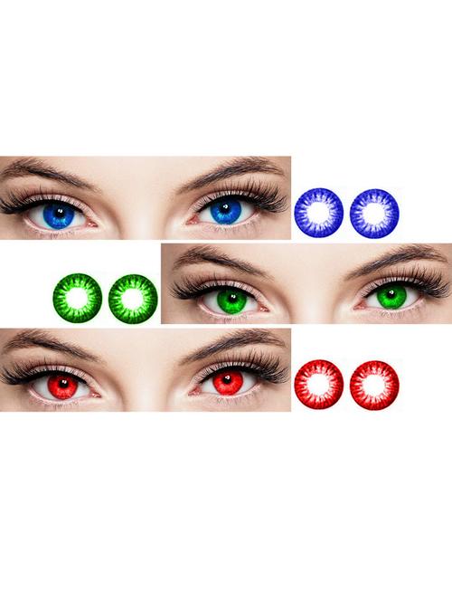 unisex set of 3 contact lenses with and 1 case - 18556022 - Very Small Image - 1