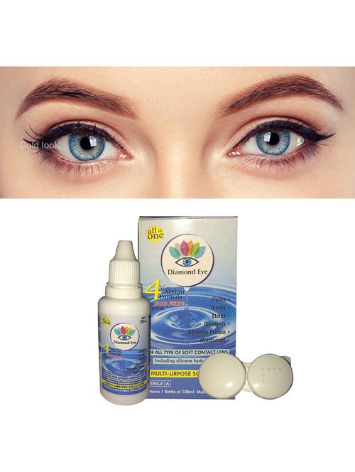 blue color lens 1 pair with case solution - 18556074 - Very Small Image - 1