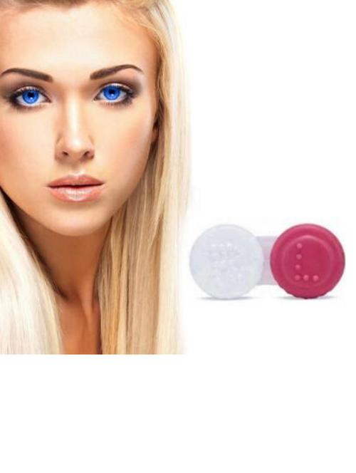 monthly aqua colored 0 power contact lenses for eyes men and women with lens case - 18556120 - Very Small Image - 1