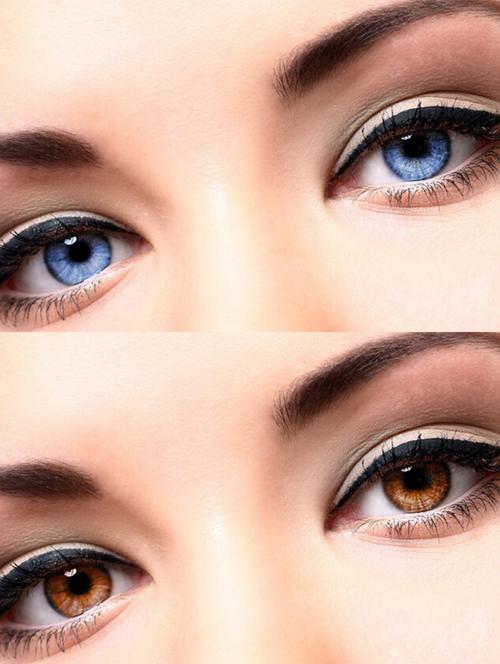aqua, brown 2 pair colored monthly contact lens for eyes with 1 lens case for men women boys girls - 18556200 - Very Small Image - 1