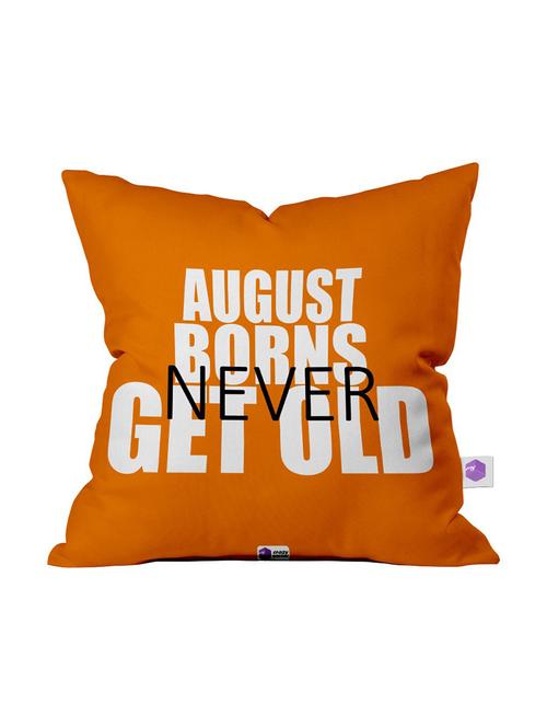 august borns are lazy printed cushion cover - 18556776 - Very Small Image - 1