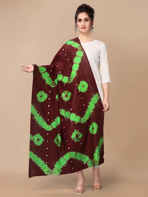maroon cotton dupatta - 18556933 - Very Small Image - 1