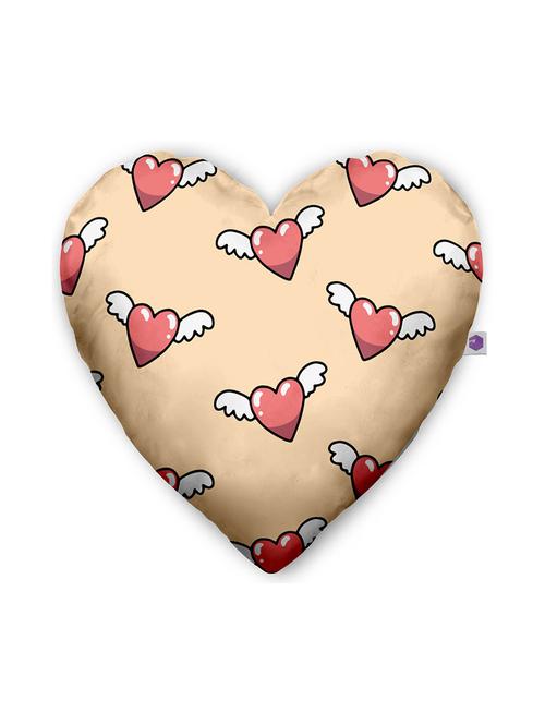 heart with white wings heart pillows soft & lovely gift for valentines day/birthday/anniversary - heart shape cushion - 18557905 - Very Small Image - 1