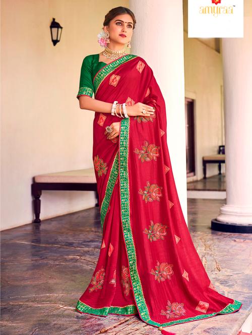 printed self design kanjivaram saree with blouse - 18558467 - Very Small Image - 1