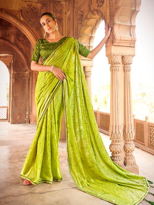 printed self design kanjivaram saree with blouse - 18558478 - Very Small Image - 1
