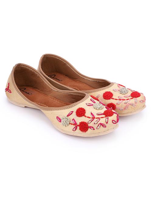 women embellished slip on mojaris - 18559783 - Very Small Image - 1