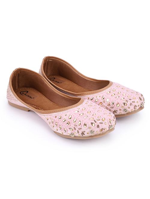 women embellished slip on mojaris - 18559814 - Very Small Image - 1