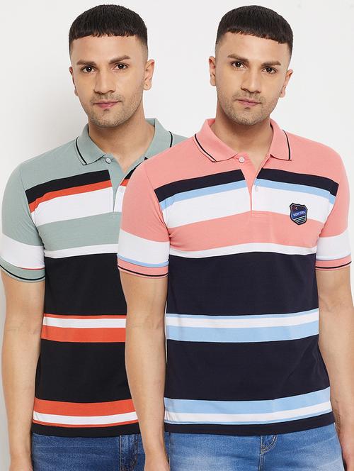 pack of 2 striped polo t-shirt - 18561577 - Very Small Image - 1