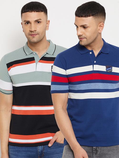 pack of 2 striped polo t-shirt - 18561584 - Very Small Image - 1