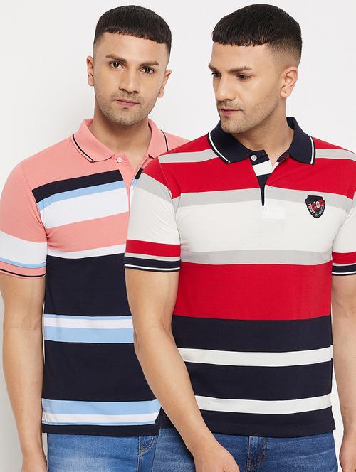 pack of 2 striped polo t-shirt - 18561596 - Very Small Image - 1