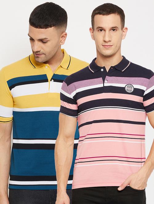 pack of 2 striped polo t-shirt - 18561624 - Very Small Image - 1