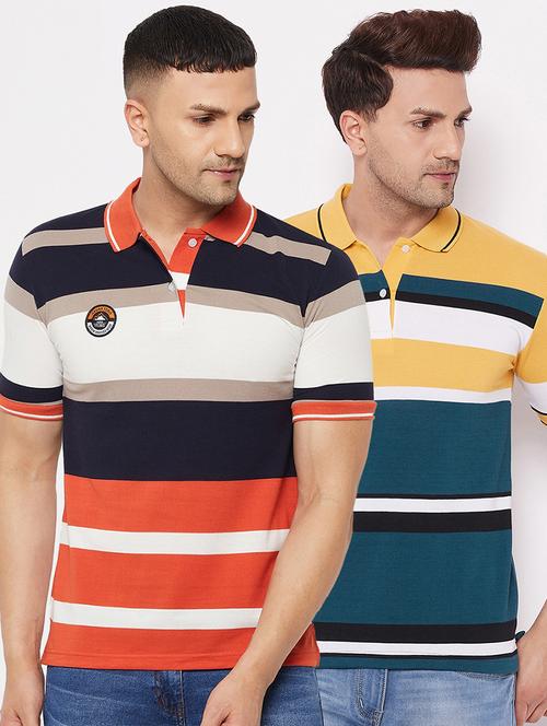pack of 2 striped polo t-shirt - 18561641 - Very Small Image - 1