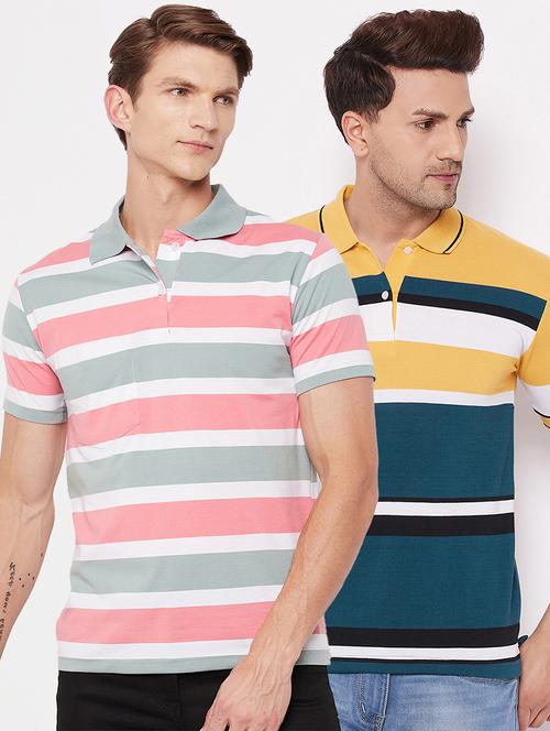 pack of 2 striped polo t-shirt - 18561648 - Very Small Image - 1