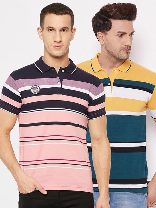 pack of 2 striped polo t-shirt - 18561655 - Very Small Image - 1