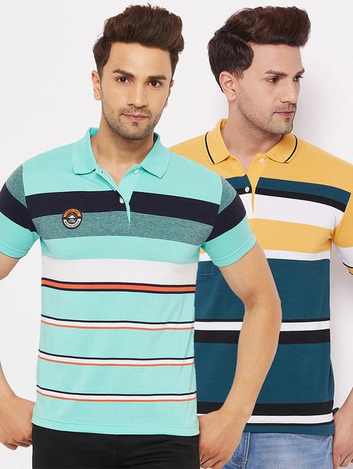 pack of 2 striped polo t-shirt - 18561662 - Very Small Image - 1