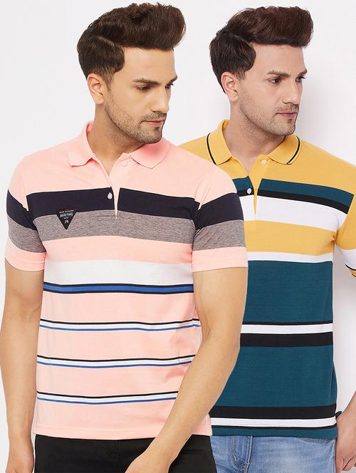 pack of 2 striped polo t-shirt - 18561663 - Very Small Image - 1