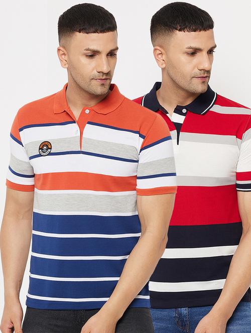 pack of 2 striped polo t-shirt - 18561666 - Very Small Image - 1