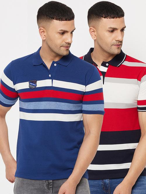pack of 2 striped polo t-shirt - 18561668 - Very Small Image - 1