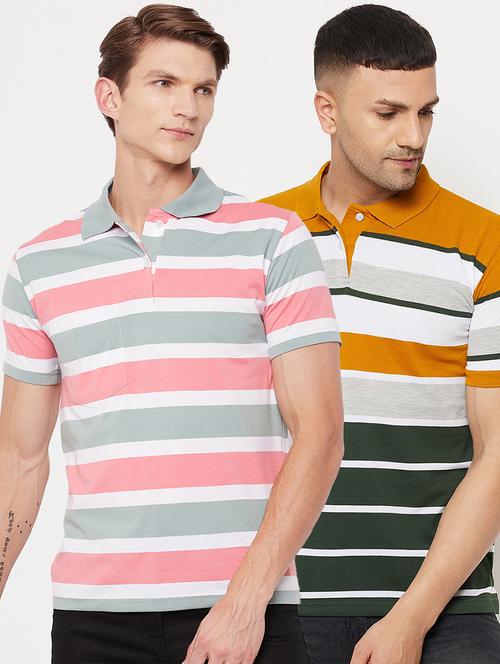 pack of 2 striped polo t-shirt - 18561682 - Very Small Image - 1