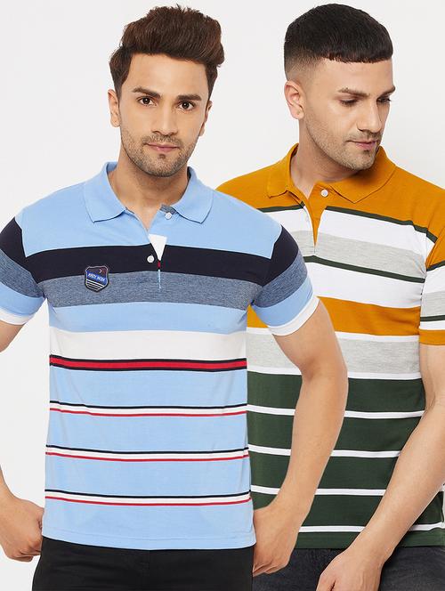 pack of 2 striped polo t-shirt - 18561686 - Very Small Image - 1