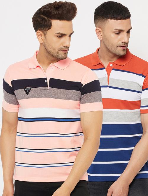 pack of 2 striped polo t-shirt - 18561699 - Very Small Image - 1